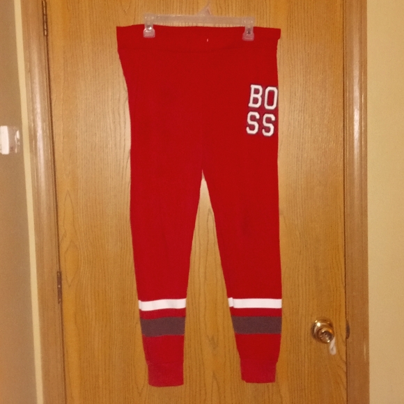 ReD/white/black "BOSS🖤" drawstring HOODIE & SWEATPANTS by: AQ SPORT Size: L - Picture 8 of 12